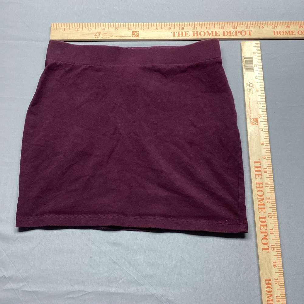 Forever 21 Juniors Burgundy Mini Skirt Size S Pencil Short Pull On